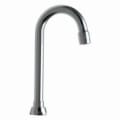 Chicago Faucet® GN1AE3JKABCP Rigid/Swing Gooseneck Spout, 3-1/2 in L x 5-7/8 in H, Brass, Polished Chrome, Domestic