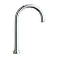 Chicago Faucet® GN2AJKABCP Rigid/Swing Gooseneck Spout, 5-1/4 in L x 6-1/8 in H, For Use With Sink Faucet, Brass, Polished Chrome, Import