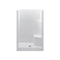 CDX XS1483OSMACL-LHS 1-Piece Shower Stall With Left Hand Molded Seat, 48 in L x 34-3/4 in W x 73-1/4 in H, AcrylXâ„¢ Acrylic, White