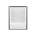 CDX XS104ACL Tub/Shower, 60 in L x 37-4/10 in W x 79-1/2 in H, AcrylXâ„¢ Acrylic, White