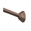 Moen® CSR2160OWB Adjustable Curved Shower Rod With Flange, 1 in Dia x 5 to 6 ft L Rod/Track, 430 Stainless Steel, Old World Bronze, Import
