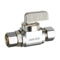 dahl dahal-Eco™ mini-ball™ 511-41-31 Straight Retrofit Valve, 3/8 in Nominal, Female Compression x Compression End Style, Brass Body, Polished Chrome, Import