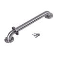 Dearborn® DB8918 Grab Bar, 1-1/2 in Dia x 18 in L, Satin, Stainless Steel, Import