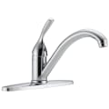 DELTA® 100-DST Classic Kitchen Faucet, 1.8 gpm Flow Rate, 8 in Center, Swivel Spout, Polished Chrome, 1 Handles, Domestic