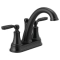 DELTA® 2532LF-BLMPU Woodhurst™ Centerset Bathroom Faucets, Matte Black, 2 Handles, Pop-Up Drain, 1.2 gpm Flow Rate