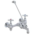 DELTA® 28T9 Service Sink Faucet, Wall Mount, 2 Handles, 8 in Center, 5.2 gpm Flow Rate, Rough Chrome