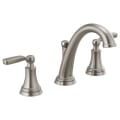 DELTA® 3532LF-SSMPU 3532 Woodhurst™ Widespread Bathroom Faucet, 1.2 gpm Flow Rate, 4-7/16 in H Spout, 4-1/2 to 16 in Center, Stainless, 2 Handles, Metal Pop-Up Drain, Import