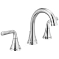 DELTA® 3533LF-MPU Kayra™ Widespread Bathroom Faucet, 1.2 gpm at 60 psi Flow Rate, 4-7/16 in H Spout, 6 to 16 in Center, Polished Chrome, 2 Handles, Metal Push Pop-Up Drain, Import
