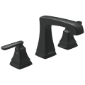 DELTA® 3564-BLMPU-DST Ashlyn® Widespread Lavatory Faucet, Commercial/Residential, 1.2 gpm Flow Rate, 4-1/8 in H Spout, 4-1/2 to 16 in Center, Matte Black, 2 Handles, Pop-Up Drain, Domestic