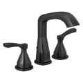 DELTA® 35776-BLMPU-DST Stryke™ Widespread Lavatory Faucet, 1.2 gpm Flow Rate, 5-3/8 in H Spout, 4 to 16 in Center, Matte Black, 2 Handles, Metal Pop-Up Drain