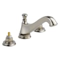 DELTA® 3595LF-PNMPU-LHP Cassidy™ Widespread Lavatory Faucet, Commercial, 1.5 gpm Flow Rate, 2-3/4 in H Spout, 6 to 16 in Center, Polished Nickel, Pop-Up Drain, Import