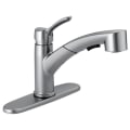 DELTA® 4140-AR-DST Collins™ Kitchen Faucet, 1.8 gpm Flow Rate, Swivel Spout, Arctic™ Stainless Steel, 1 Handles, 1/3 Faucet Holes, Domestic