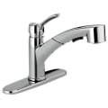 DELTA® 4140-DST Collins™ Kitchen Faucet, 1.8 gpm Flow Rate, Swivel Spout, Polished Chrome, 1 Handles, 1/3 Faucet Holes, Domestic