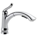 DELTA® 4353-DST Linden™ Kitchen Faucet, Commercial, 1.5 gpm Flow Rate, 120 deg Swivel Spout, Polished Chrome, 1 Handles, 1/3 Faucet Holes, Domestic