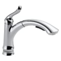 DELTA® 4353-DST Linden™ Kitchen Faucet, Commercial, 1.5 gpm Flow Rate, 120 deg Swivel Spout, Polished Chrome, 1 Handles, 1/3 Faucet Holes, Domestic