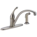 DELTA® 440-SS-DST Collins™ Kitchen Faucet, 1.8 gpm Flow Rate, 8 in Center, Swivel Spout, Stainless Steel, 1 Handles, Domestic