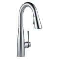DELTA® 9913-AR-DST Pull-Down Bar/Prep Faucet, Essa®, Arctic™ Stainless Steel, 1 Handle, 8 in Center, 1.8 gpm