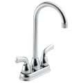 DELTA® B28910LF Bar/Prep Faucet, Foundations®, Polished Chrome, 2 Handles, 4 in Center, 1.5 gpm