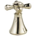 DELTA® H295PN Cassidy™ Cross Handle, For Use With Model 3597LF-MPU-LHP Widespread Lavatory Faucet, Brass, Polished Nickel, Import