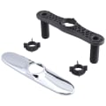 DELTA® RP70714 Essa® Escutcheon With Baseplate and Nuts, 15.4 in L x 3 in H x 6.9 in W, Polished Chrome, Import