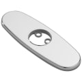DELTA® RP78359 3-Hole Escutcheon and Gasket, 6-1/2 in L x 2.9 in W x 1/2 in H, Polished Chrome, Import