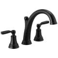 DELTA® T2732-BL Woodhurst™ Tub Faucet, 18 gpm Flow Rate, 10 to 16 in Center, Matte Black, 2 Handles, Tub Filler Function, Domestic