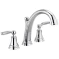 DELTA® T2732 Roman Tub Faucet Trim, Woodhurst™, 10 to 16 in Center, Polished Chrome, 2 Handles, Function: Traditional, Domestic