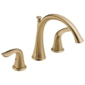 DELTA® T2738-CZ Roman Tub Trim, Lahara®, 18 gpm Flow Rate, 8 to 16 in Center, Champagne Bronze, 2 Handles, Function: Traditional, Domestic