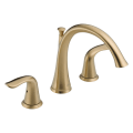 DELTA® T2738-CZ Roman Tub Trim, Lahara®, 18 gpm Flow Rate, 8 to 16 in Center, Champagne Bronze, 2 Handles, Function: Traditional, Domestic