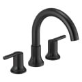 DELTA® T2759-BL Roman Tub Trim, Trinsic®, 1.75 gpm Flow Rate, 8 to 16 in Center, Matte Black, 2 Handles, Function: Traditional, Domestic