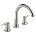 DELTA® T2759-SS Roman Tub Trim, Trinsic®, 1.75 gpm Flow Rate, 8 to 16 in Center, Stainless Steel, 2 Handles, Function: Traditional, Domestic