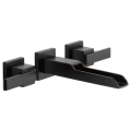 DELTA® T3568LF-BLWL Ara® Lavatory Faucet Trim, 1.2 gpm Flow Rate, 8 in Center, Matte Black, 2 Handles, Function: Traditional
