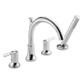 DELTA® T4759 Trinsic® Roman Tub Trim, 2 gpm Flow Rate, 8 to 16 in Center, Polished Chrome, 2 Handles, Function: Traditional, Domestic