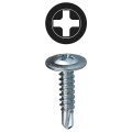 Dottie® TEKWT812 Self-Drilling Screw, #8, 1/2 in OAL, Wafer Head, Phillips® Drive, Steel, Zinc Plated