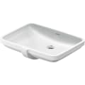 DURAVIT 0395550017 039555 Duravit No.1 Vanity Basin, Rectangle Shape, 7 in H x 17.88 in W x 23 in L, Undermount Mounting, Ceramic, White, Import