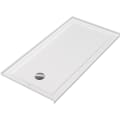 DURAVIT 720246000000090 720246 Architec Rectangular Shower Tray, White, Left Drain, 60 in L x 30 in W x 2-1/2 in D