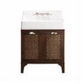 DXV D20155002.415 Oak Hill™ Bathroom Vanity With Sink, 8 in Faucet Hole Spacing, 41-1/8 in H x 30-1/2 in W x 22-1/4 in D, Fireclay, Canvas White