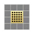 Ebbe America E4402 Shower Drain Grate, Square Pattern, 3.16 sq-in, 11 gpm, Stainless Steel/Polycarbonate