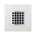 Ebbe America E4803-PC Quadra Unique Grate, Square Pattern, 4 sq-in, 304 Stainless Steel
