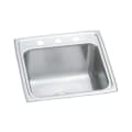 Elkay® DLR1919102 Lustertone™ Classic Laundry Sink, Rectangle Shape, 19-1/2 in W x 10-1/8 in D x 19 in H, Top Mounting, Stainless Steel, Domestic