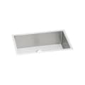 Elkay® EFRU281610T Crosstown® Transitional Kitchen Sink, Polished Satin, Rectangle Shape, 28 in L x 16 in W x 10 in D Bowl, 30-1/2 in L x 18-1/2 in W x 10 in H, Under Mount, 16 ga 304 Stainless Steel