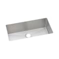 Elkay® EFRU311610T Crosstown® Transitional Kitchen Sink, Polished Satin, Rectangle Shape, 30-1/2 in L x 16 in W x 10 in D Bowl, 32-1/2 in L x 18 in W x 10 in H, Under Mount, 16 ga 304 Stainless Steel