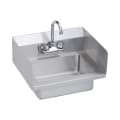 Elkay® EHS-18-SSX Economy Handwash Sink, 18 in W x 6 in D x 14-1/2 in H, Wall Mount, Stainless Steel, Import