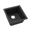 Elkay® ELG1616BK0 Traditional Bar Sink, Quartz Classic®, Squared Shape, 15.748 in W x 7.675 in H, Top/Under Mount, Quartz, Black, Import