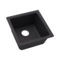 Elkay® ELX1616CA0 Quartz Luxe Bar Sink, Rectangle Shape, 13-1/8 in L x 15-3/4 in W x 7-11/16 in H, Dual Mounting, Caviar, Import