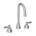 Elkay® LK800GN05L2 Food Service Faucet, 1.5 gpm Flow Rate, 8 in Center, Gooseneck Spout, Polished Chrome, 2 Handles