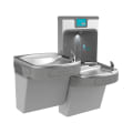 Elkay® LZSTL8WSLP EZH2O® Filtered Bi-Level Bottle Filling Station and Cooler, 1.1 gpm Flow Rate, Pushbar/Sensor Operation, Refrigerated Chilling, 2 Stations, Domestic