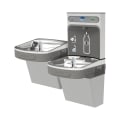 Elkay® LZSTL8WSVRLK EZH2O® Filtered Bi-Level Bottle Filling Station and Cooler, Push Bar/Sensor Operation, Refrigerated Chilling, 2 Stations, Domestic