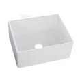 Elkay® SWUF2520WH Explore™ Traditional Farmhouse Apron Front Kitchen Sink, Rectangle Shape, 19-5/8 in W x 10-1/8 in H, Fireclay, White, Import