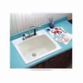 ELM® 10 Utility Sink, 25 in W x 13-3/4 in D x 22 in H, Durastone®, Semi-Gloss White, Domestic